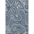 5' X 8' Blue And Ivory Geometric Washable Area Rug With UV Protection