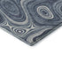 5' X 8' Blue And Ivory Geometric Washable Area Rug With UV Protection