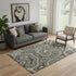 5' X 8' Gray And Silver Geometric Washable Area Rug With UV Protection