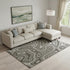 8' X 10' Gray And Silver Geometric Washable Area Rug With UV Protection
