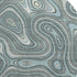 8' Sky Blue And Ivory Geometric Washable Round Rug With UV Protection