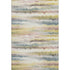 5' X 8' Gold And Ivory Striped Washable Area Rug With UV Protection