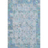 5' X 8' Blue And Ivory Patchwork Washable Area Rug With UV Protection