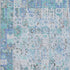 5' X 8' Blue And Ivory Patchwork Washable Area Rug With UV Protection