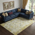 8' X 10' Gold And Ivory Patchwork Washable Area Rug With UV Protection