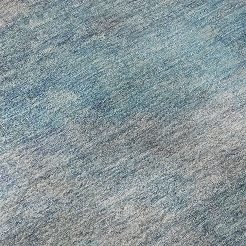 8' X 10' Aqua And Beige Abstract Washable Area Rug With UV Protection