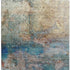 8' X 10' Teal And Beige Abstract Washable Area Rug With UV Protection