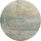 8' Wheat And Beige Abstract Washable Round Rug With UV Protection