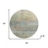 8' Wheat And Beige Abstract Washable Round Rug With UV Protection