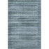 8' X 10' Sage And Blue Striped Washable Area Rug With UV Protection