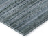 8' X 10' Sage And Blue Striped Washable Area Rug With UV Protection