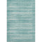 8' X 10' Aqua And Ivory Striped Washable Area Rug With UV Protection