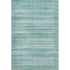 8' X 10' Aqua And Ivory Striped Washable Area Rug With UV Protection