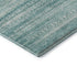8' X 10' Aqua And Ivory Striped Washable Area Rug With UV Protection