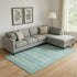 8' X 10' Aqua And Ivory Striped Washable Area Rug With UV Protection