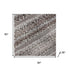 5' X 8' Brown And Beige Striped Washable Area Rug With UV Protection