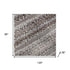 8' X 10' Brown And Beige Striped Washable Area Rug With UV Protection