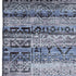 5' X 8' Blue And Charcoal Striped Washable Area Rug With UV Protection