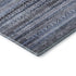 5' X 8' Blue And Charcoal Striped Washable Area Rug With UV Protection