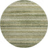 8' Green And Charcoal Striped Washable Round Rug With UV Protection