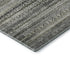 5' X 8' Pewter And Charcoal Striped Washable Area Rug With UV Protection