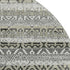 8' Pewter And Charcoal Striped Washable Round Rug With UV Protection