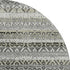 8' Pewter And Charcoal Striped Washable Round Rug With UV Protection