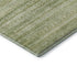 8' Sage And Beige Striped Washable Round Rug With UV Protection