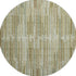 8' Khaki And Beige Striped Washable Round Rug With UV Protection