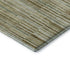 8' Khaki And Beige Striped Washable Round Rug With UV Protection