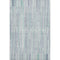 5' X 8' Mint Green And Denim Blue Striped Washable Area Rug With UV Protection