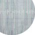 8' Mint Green And Denim Blue Striped Washable Round Rug With UV Protection