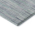 8' Mint Green And Denim Blue Striped Washable Round Rug With UV Protection
