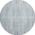 8' Mint Green And Denim Blue Striped Washable Round Rug With UV Protection