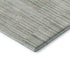 8' X 10' Sage And Ivory Striped Washable Area Rug With UV Protection