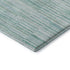 8' X 10' Turquoise And Sky Blue Striped Washable Area Rug With UV Protection
