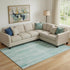 8' X 10' Turquoise And Sky Blue Striped Washable Area Rug With UV Protection