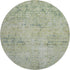 8' Sage And Olive Green Abstract Washable Round Rug With UV Protection