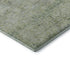 8' Sage And Olive Green Abstract Washable Round Rug With UV Protection