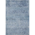 5' X 8' Blue And Denim Blue Abstract Washable Area Rug With UV Protection