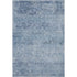 5' X 8' Blue And Denim Blue Abstract Washable Area Rug With UV Protection