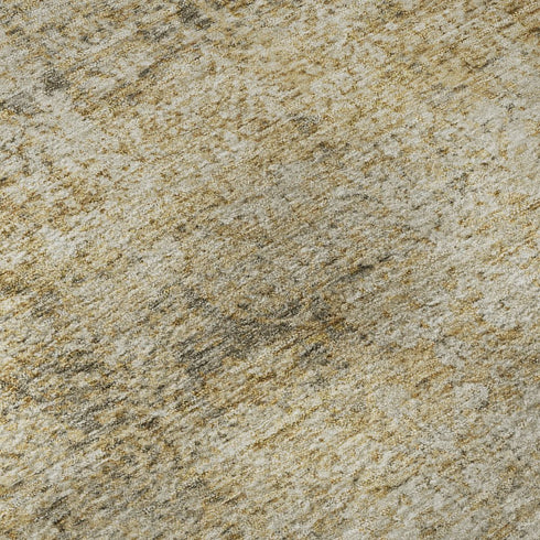 5' X 8' Copper And Beige Abstract Washable Area Rug With UV Protection
