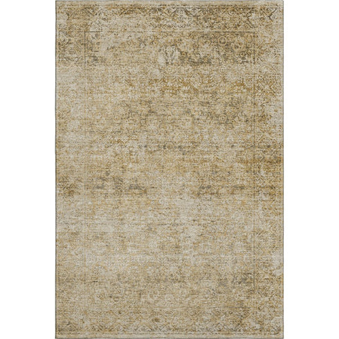 8' X 10' Copper And Beige Abstract Washable Area Rug With UV Protection