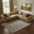 8' X 10' Brown And Lavender Oriental Washable Area Rug With UV Protection