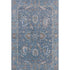 5' X 8' Blue And Taupe Oriental Washable Area Rug With UV Protection