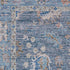 5' X 8' Blue And Taupe Oriental Washable Area Rug With UV Protection