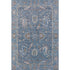 5' X 8' Blue And Taupe Oriental Washable Area Rug With UV Protection