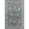 5' X 8' Fern Green And Denim Blue Oriental Washable Area Rug With UV Protection