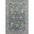 9' X 12' Fern Green And Denim Blue Oriental Washable Area Rug With UV Protection