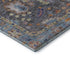8' Gray And Copper Oriental Washable Round Rug With UV Protection